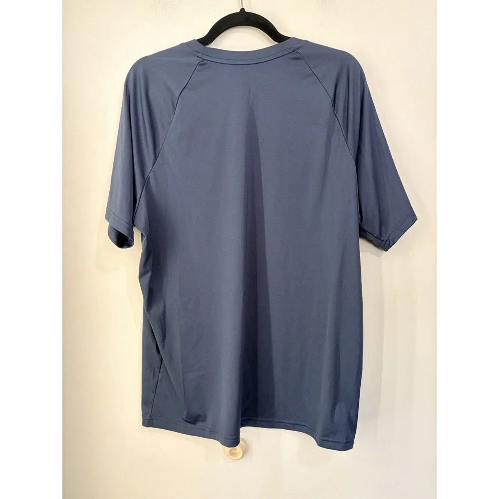 Nike Swim Dri-FIT UPF 40+ Swim Shirt Men's XL Blue Rash Guard Short Sleeve